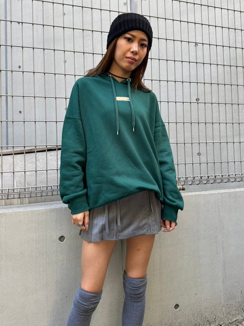 配色ロゴ裏起毛パーカー